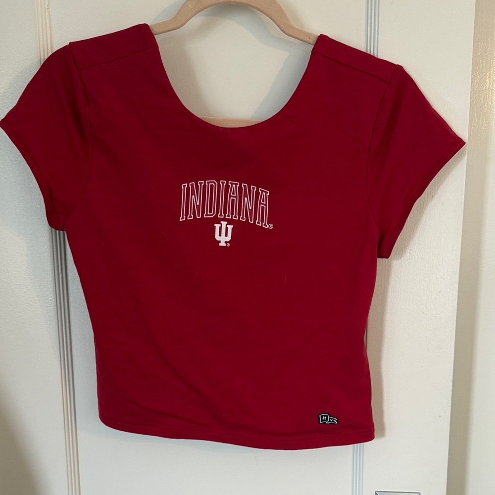 Indiana University Women's Backless Red Top - Slight Crop